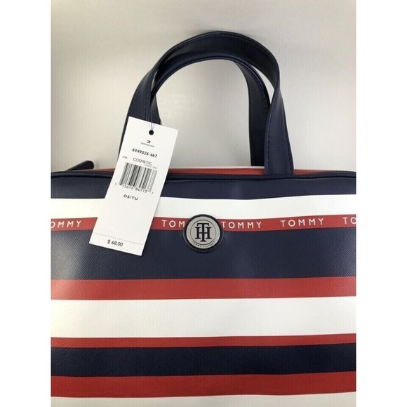 Tommy Hilfiger Cosmetic Makeup Bag- One Size, Navy/Red/White MSRP: $68 NWT - Picture 2 of 5